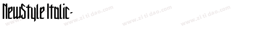 NewStyle Italic字体转换